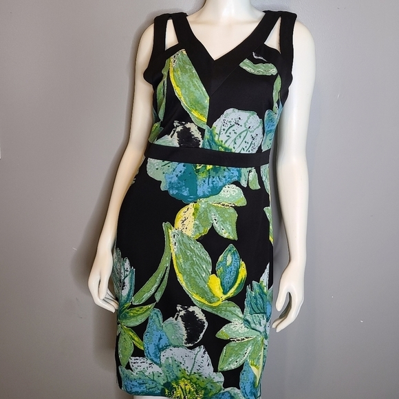 Tropical Midi Dress by Chaya sz 12 - Picture 4 of 15